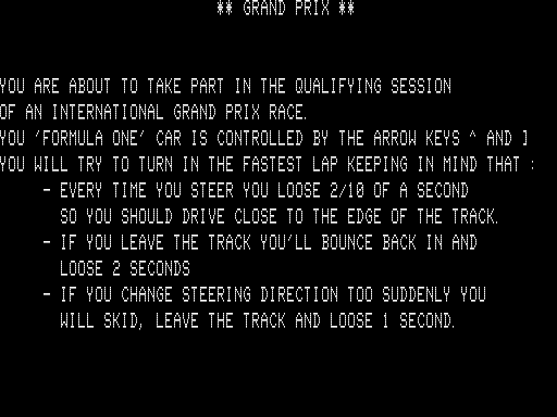 Game cover: Grand Prix