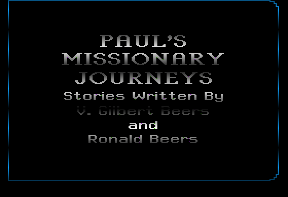 Game cover: Paul's Missionary Journeys