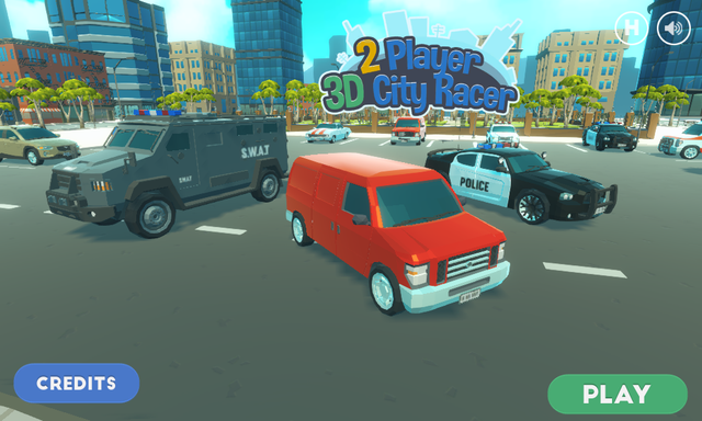 Game cover: 2 Player 3D City Racer