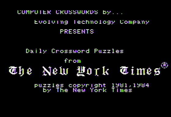 Game cover: Daily Crossword Puzzles from The New York Times