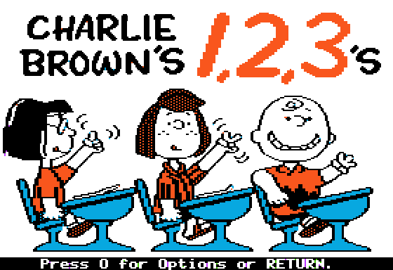 Game cover: Charlie Brown's 1,2,3's