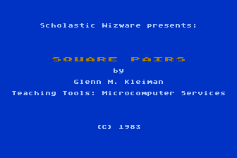 Game cover: Square Pairs