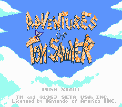 Game cover: Adventures of Tom Sawyer