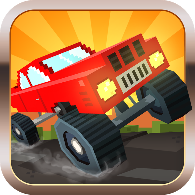Game cover: Blocky Racing: Race Block Cars on City Roads