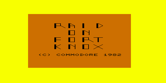 Game cover: Raid on Fort Knox
