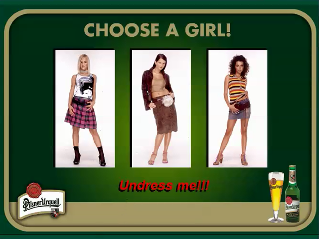 Game cover: Pilsner Urquell: Undress me!!!