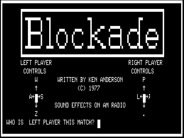 Game cover: Blockade