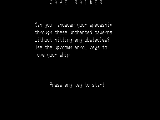 Game cover: Cave Raider