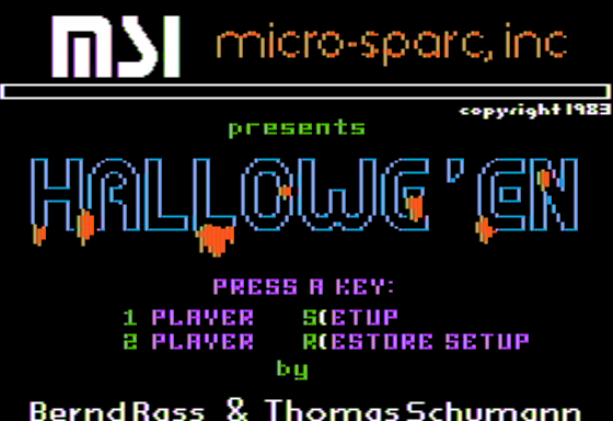 Game cover: Hallowe'en