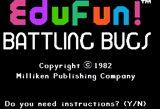 Game cover: Battling Bugs & Concentraction