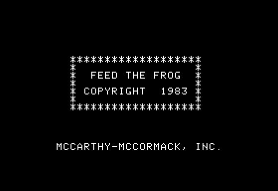 Game cover: Feed the Frog