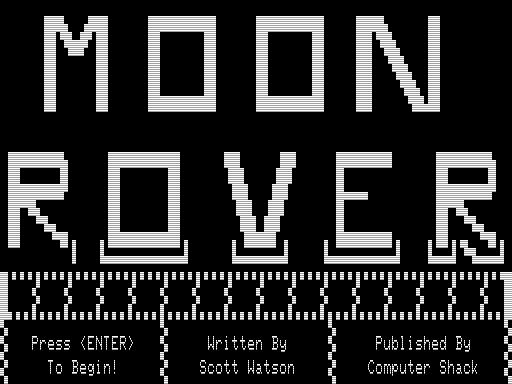 Game cover: Moon Rover