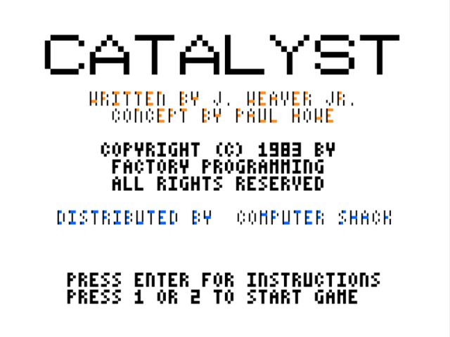 Game cover: Catalyst