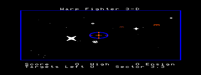 Game cover: Warp Fighter 3-D