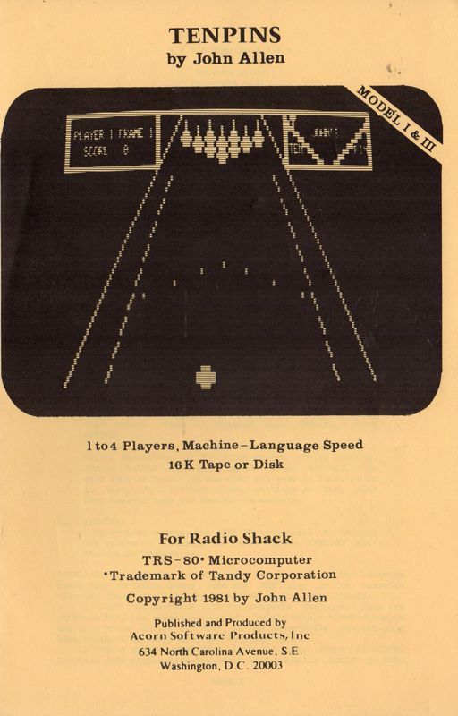 Game cover: Tenpin