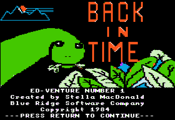 Game cover: Back in Time