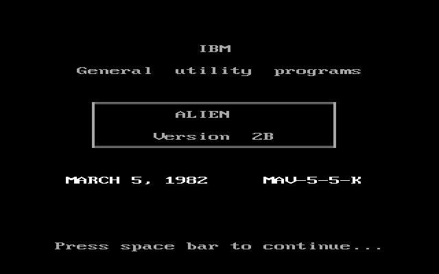 Game cover: Alien