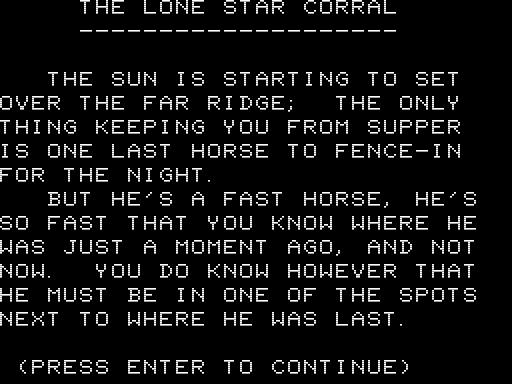 Game cover: Lone Star Corral