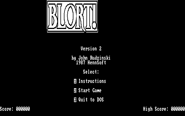 Game cover: Blort!