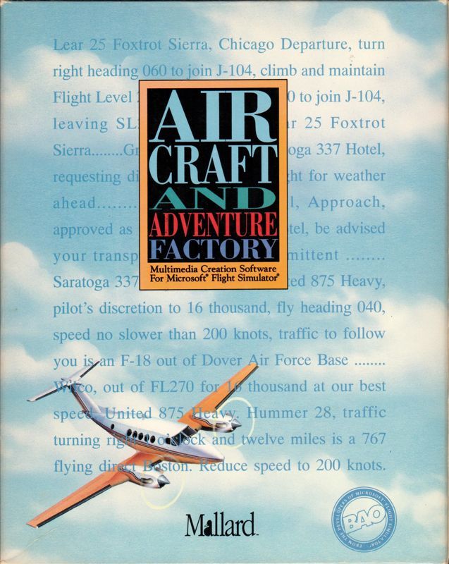 Game cover: Aircraft and Adventure Factory