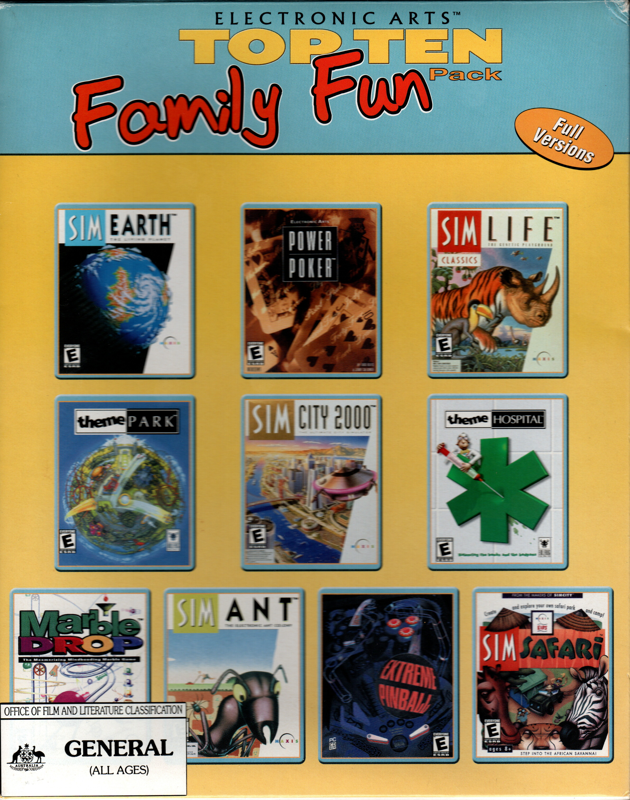 Game cover: Electronic Arts Top Ten Family Fun Pack