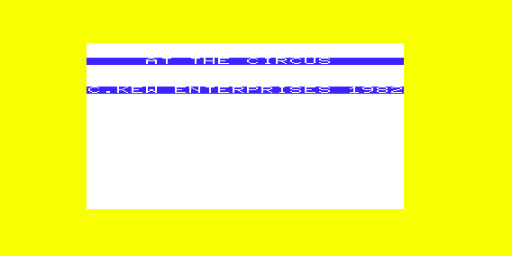 Game cover: At the Circus