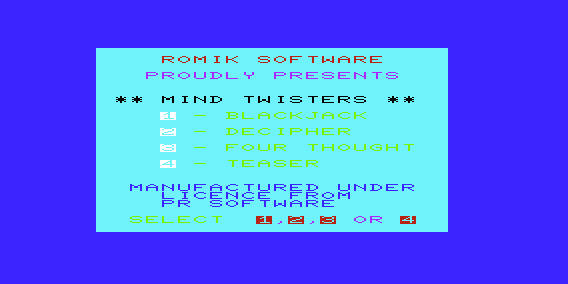 Game cover: Mind Twisters