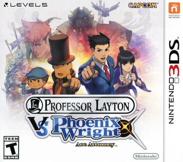 Game cover: Professor Layton vs Phoenix Wright: Ace Attorney