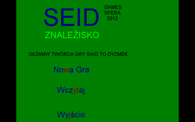 Game cover: Seid: Znaleźisko