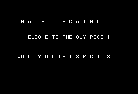 Game cover: Math Decathlon