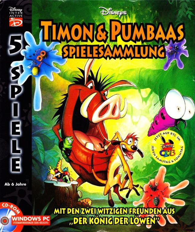 Game cover: Disney's Timon & Pumbaa's Jungle Games