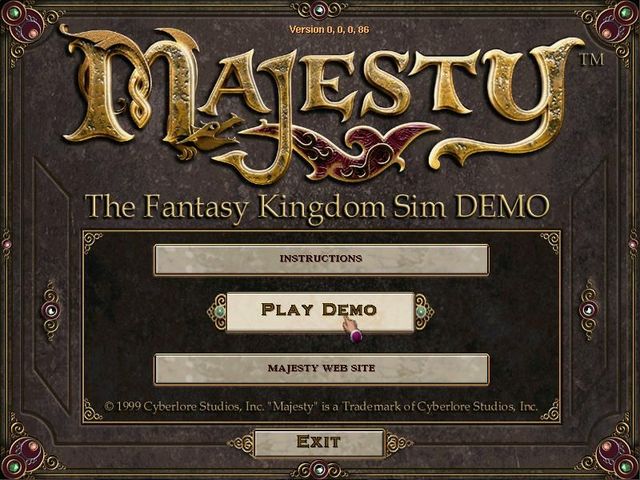 Game cover: Majesty: The Fantasy Kingdom Sim (Demo Version)
