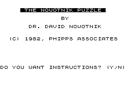 Game cover: The Nowotnik Puzzle & Other Diversions
