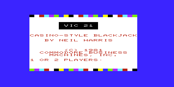 Game cover: VIC 21: Casino-Style Blackjack