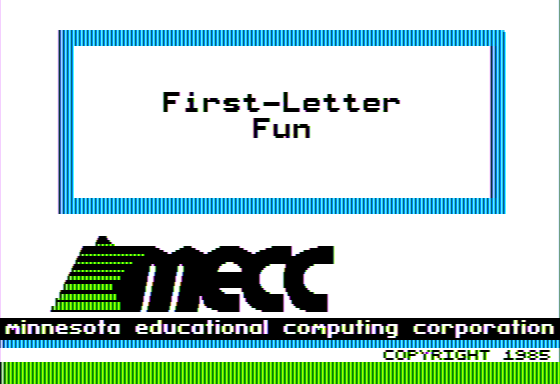 Game cover: First-Letter Fun