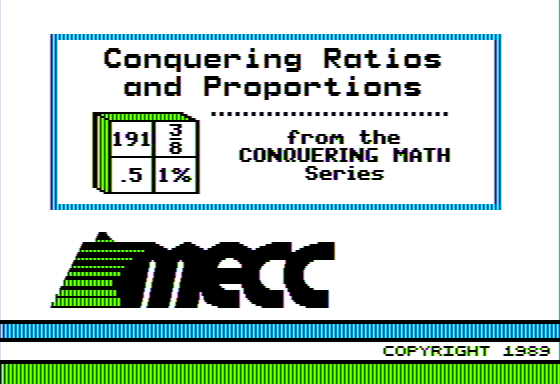 Game cover: Conquering Ratios and Proportions