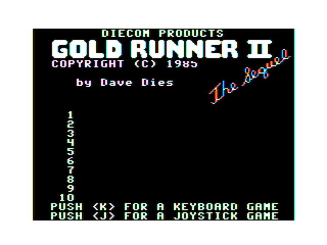 Game cover: Gold Runner II