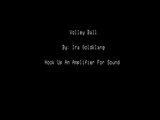 Game cover: Volley Ball
