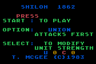 Game cover: Shiloh 1862