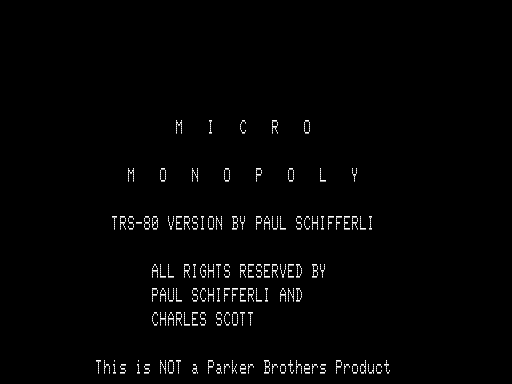 Game cover: Micro-Monopoly