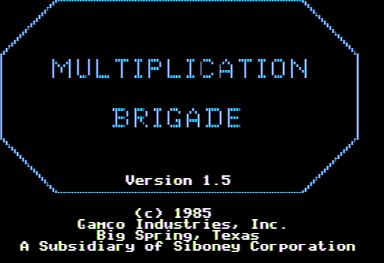Game cover: Multiplication Brigade