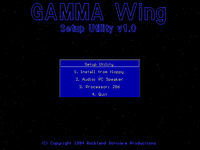Game cover: Gamma Wing