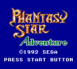 Game cover: Phantasy Star Adventure