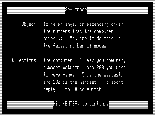 Game cover: Sequencer