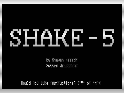 Game cover: Shake-5