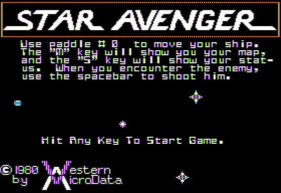 Game cover: Star Avenger