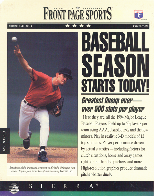 Game cover: Front Page Sports: Baseball '94