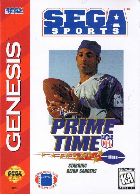 Game cover: Prime Time NFL Football starring Deion Sanders