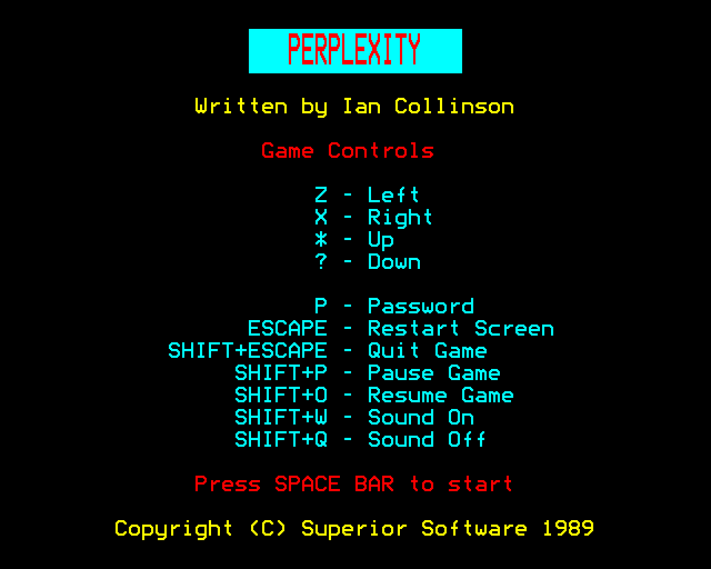 Game cover: Perplexity