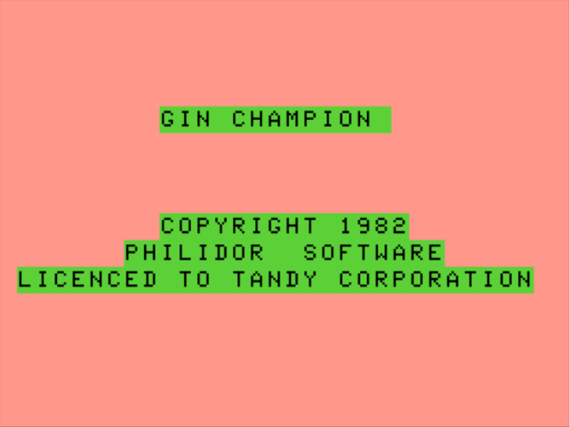 Game cover: Gin Champion